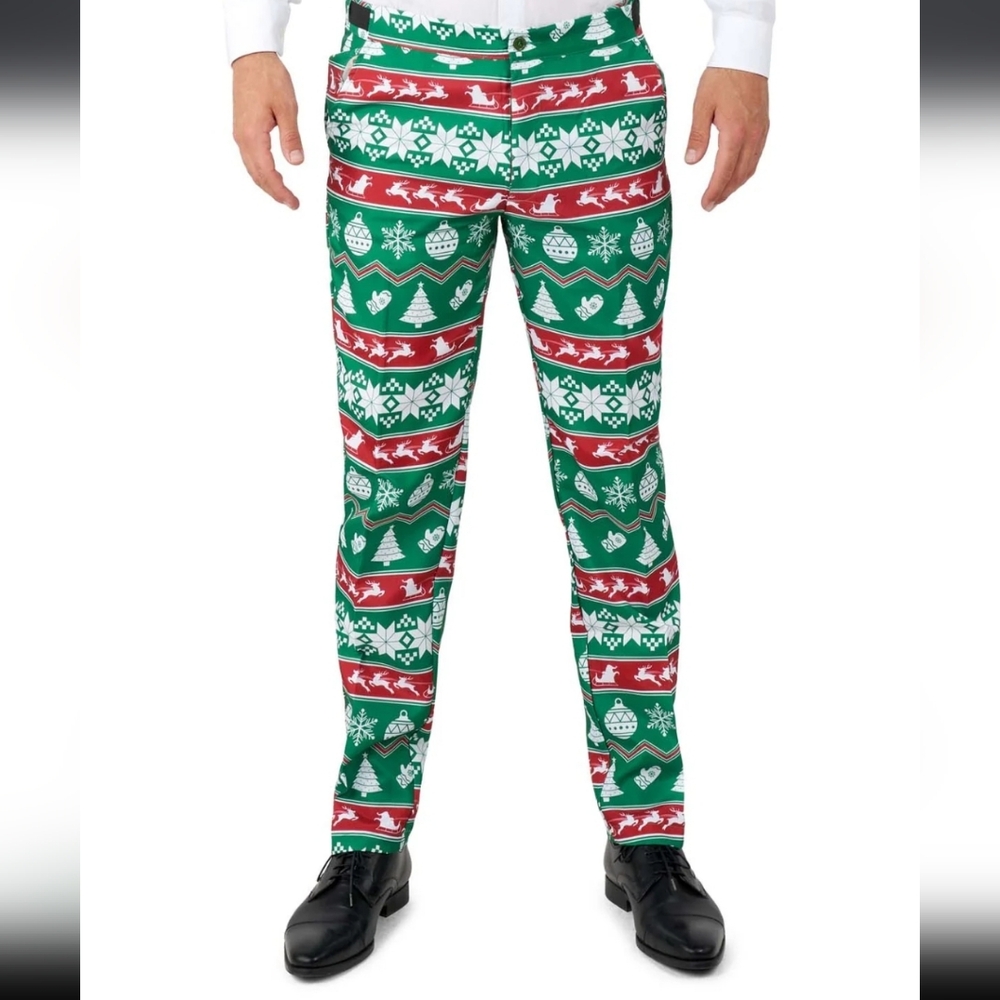 Suitmeister Christmas Holiday Pants Mens Size 34 x 36 Ugly Sweater Festive Party